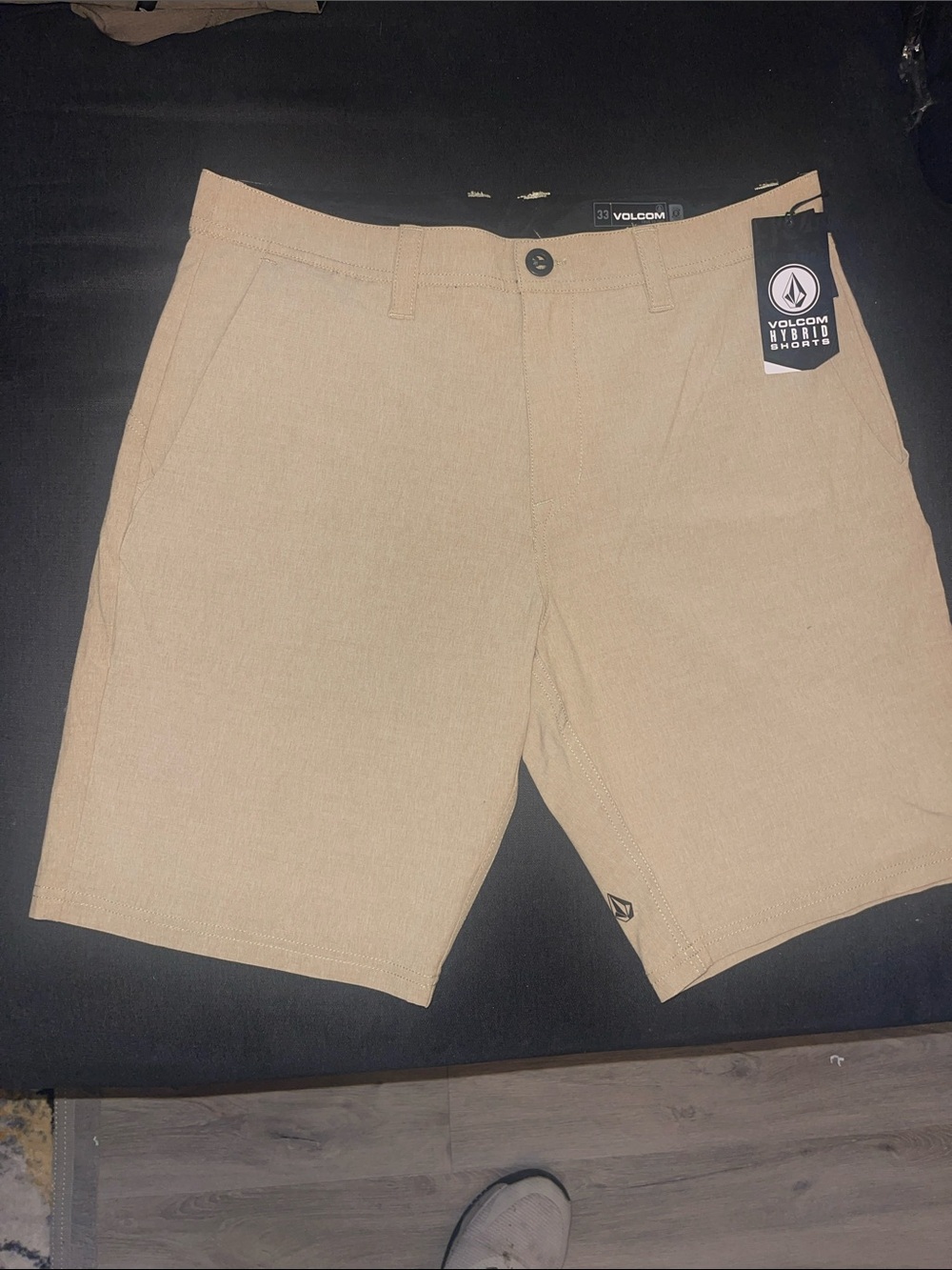 Volcom Men's Khaki Flat Front Shorts